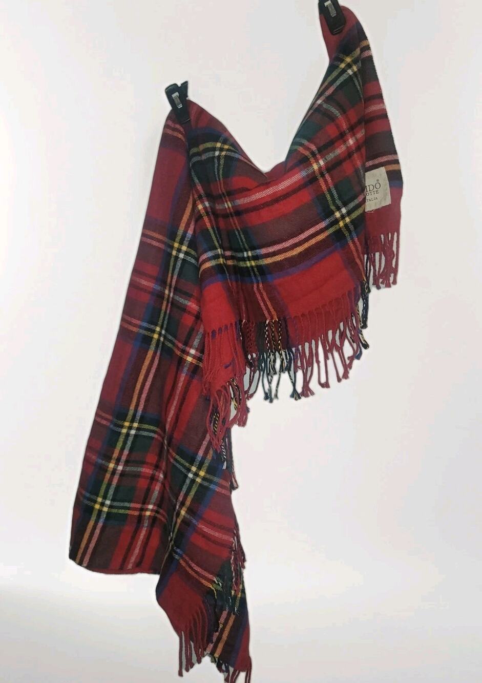 Nido Notte Italia Multicolor Plaid Tassel Throw Blanket Lounge Comfort Cozy Soft